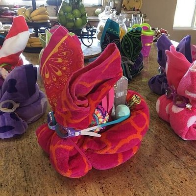 Beach Towel Bunny Easter Baskets
