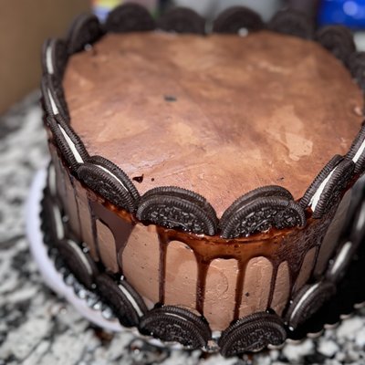 10” Chocolate Oreo Brownie 3 Layer Cake 