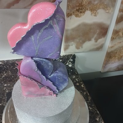 Gravity Heart Cake
