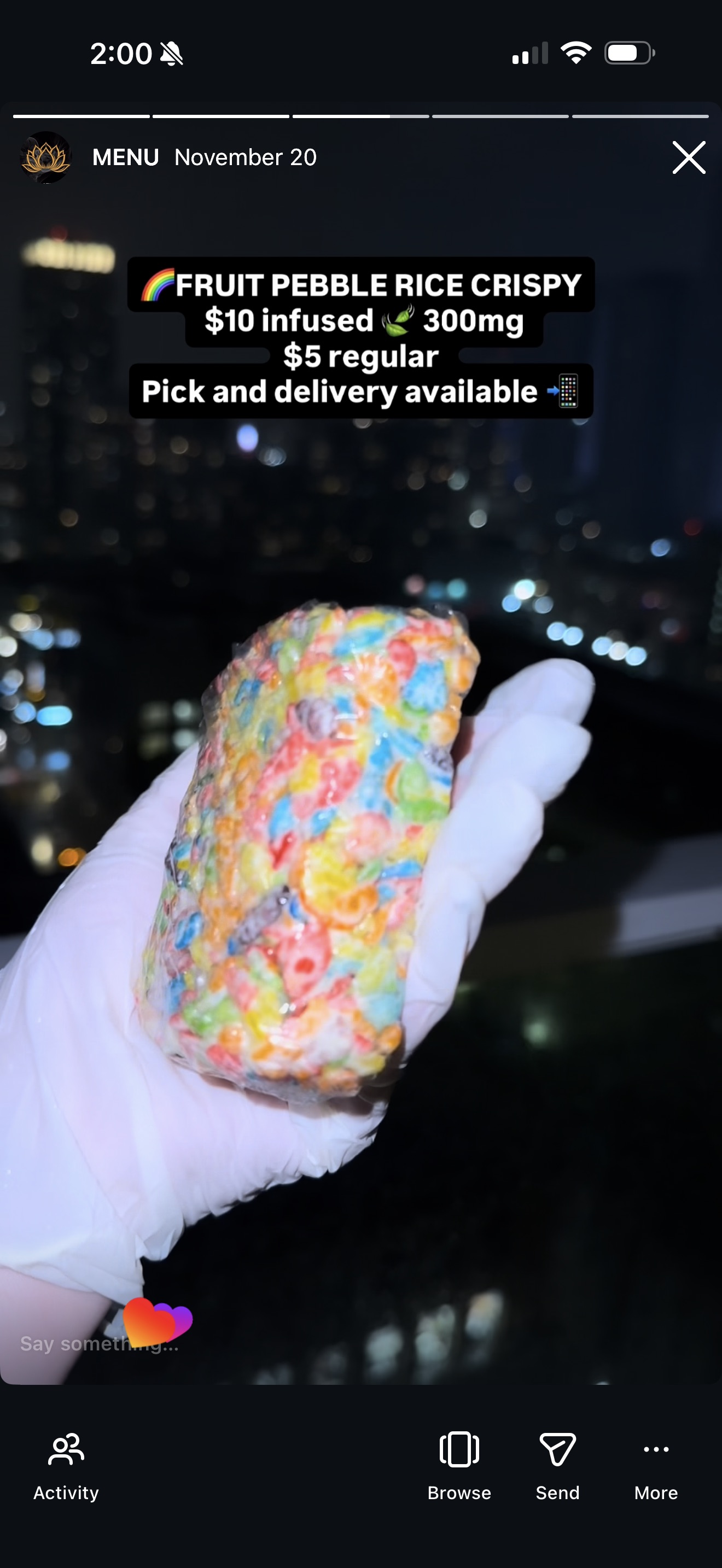 Infused 300 Fruity Pebble Rice Crispy