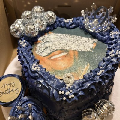 Edible Image Heart Cake