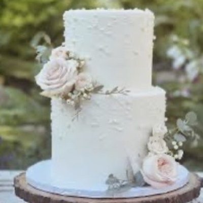 Two Tier Wedding Cake 6”, 8”