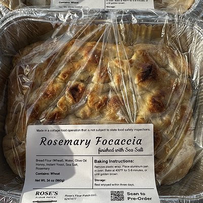 Focaccia With Rosemary And Sea Salt