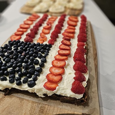 American Flag Cookie Cake