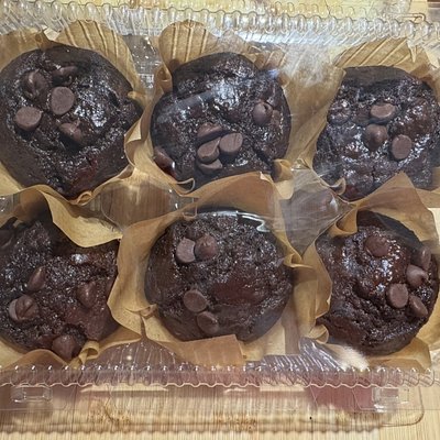Double Chocolate & White Chocolate Chip Muffins - 6 Pack