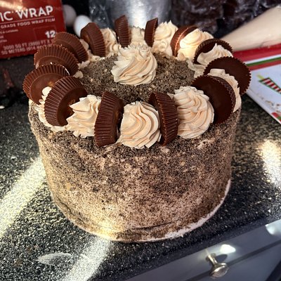 Chocolate Reese Stuffed Cheesecake 