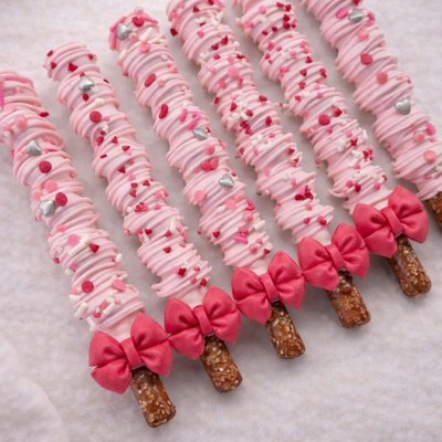 Caramel Wrapped Chocolate Pretzels 