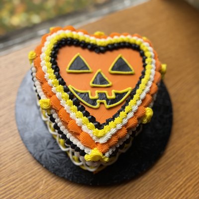 Halloween Heart Cake