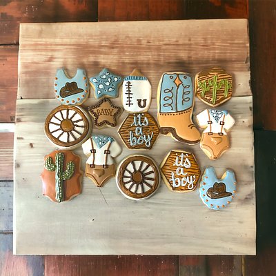 Western Baby Shower Cookies