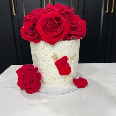 Custom Cake With Florals