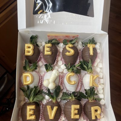 Naughty Chocolate Covered Strawberries