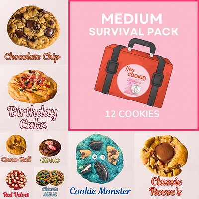 Medium Survival Pack: 12 cookies