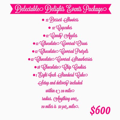 Full Event Package (1 Tier Eight Cake Included)