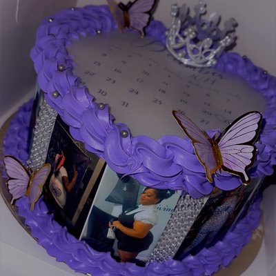 8 Inch Heart Burn Cake With Pics 