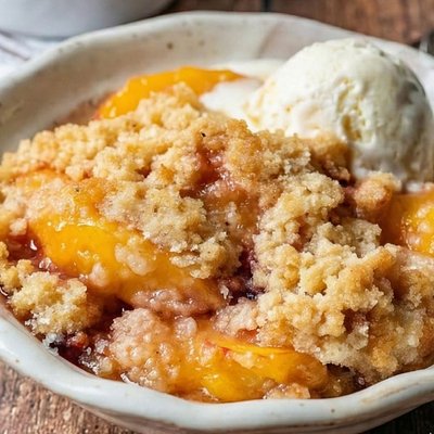 Sugar Cookie Peach Cobbler