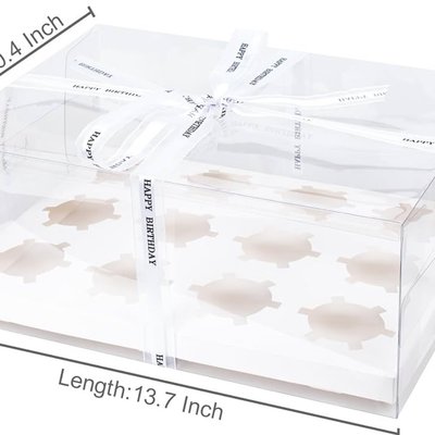 Clear Cupcake Box Holds 12 