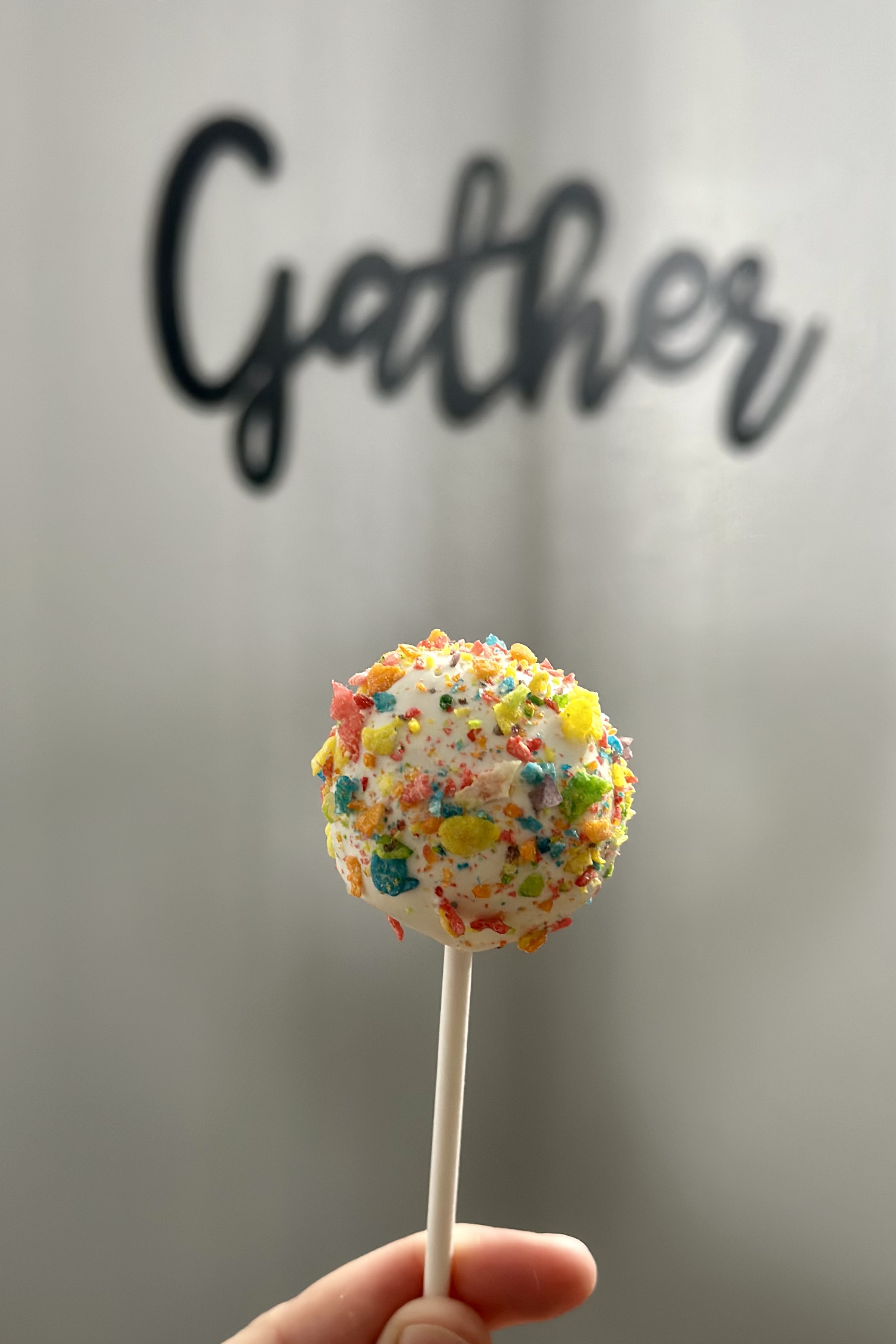 Fruity Pebble Cake Pop 