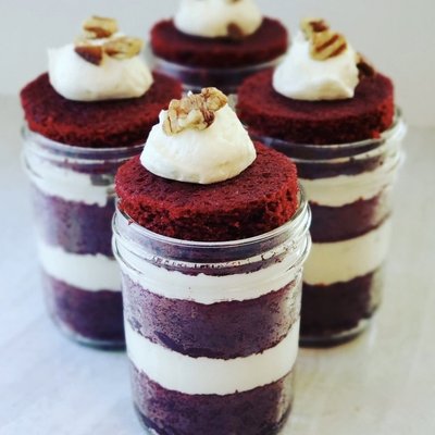 Red Velvet Cheesecake Cake Jar ❤️🫙