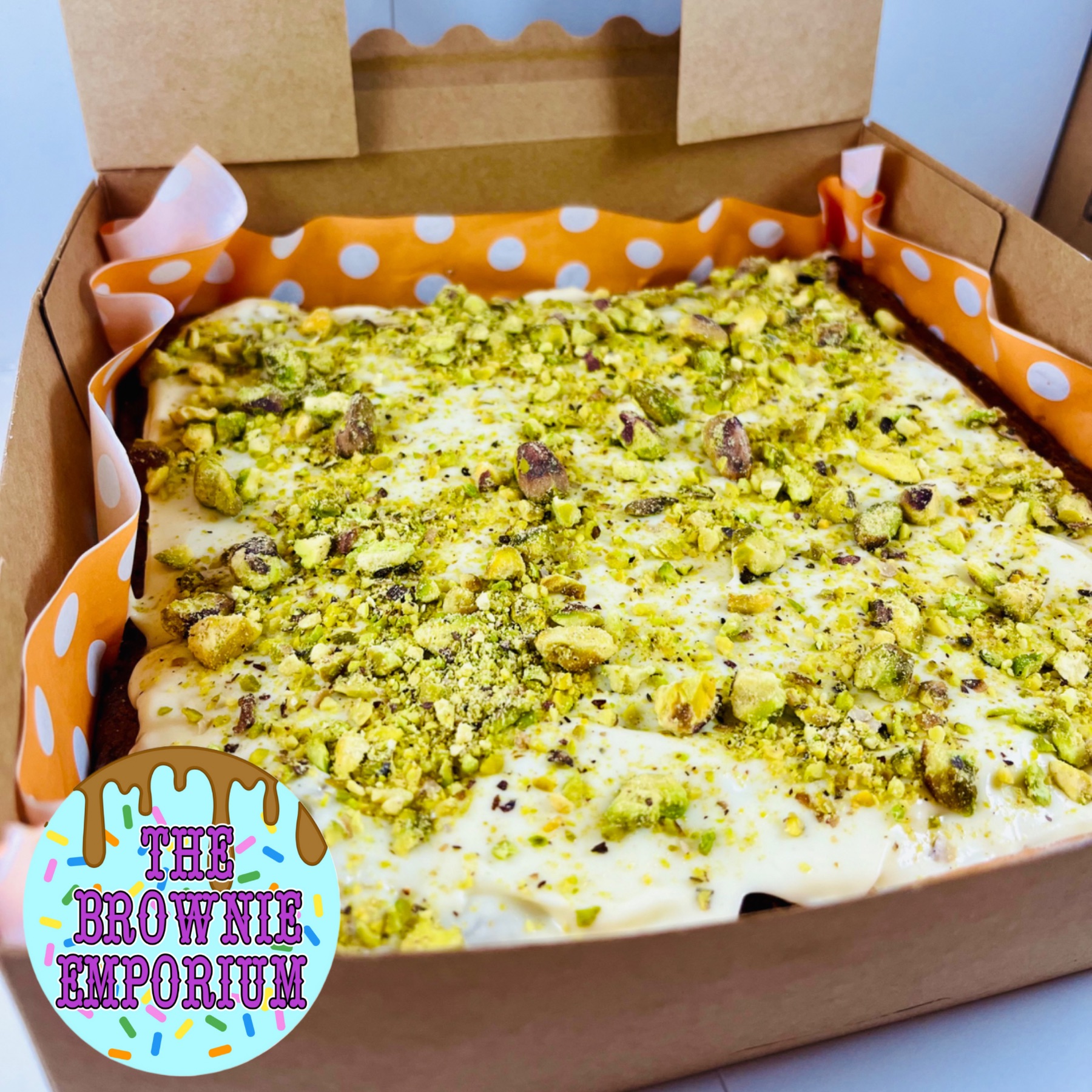 The Brownie Emporiums White Chocolate & Pistachio Decadence 