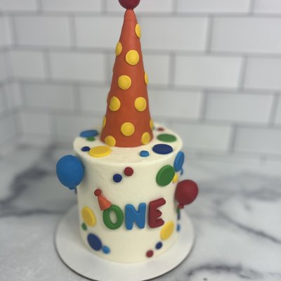 4” First Birthday Smash Cake