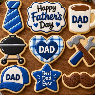 Father Day Celebration Sugar Cookie 