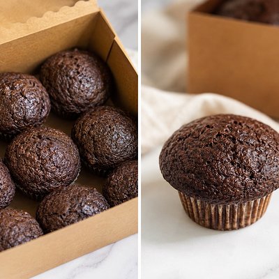 Double Chocolate Sourdough Muffins 12 Pk.