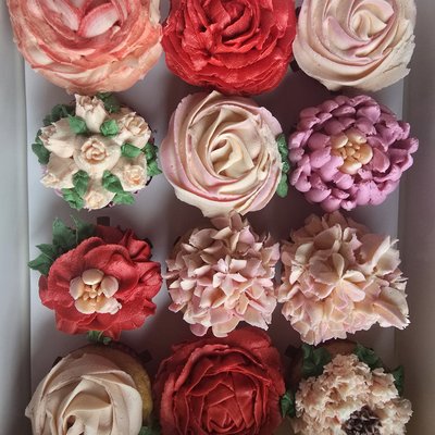 Floral Cupcakes Dozen