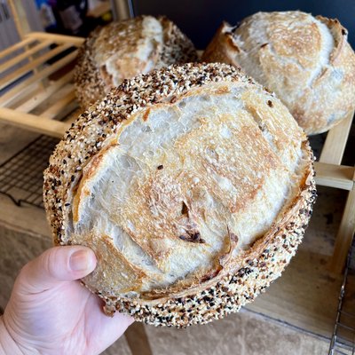 Roasted Garlic Everything Bagel Sourdough 