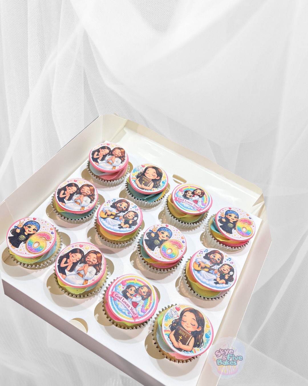 Cupcakes With Edible Images 12 Pack