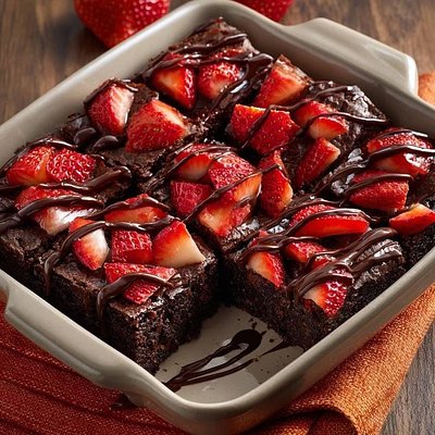 Nutella Strawberry Brownies (Lg/sm)**