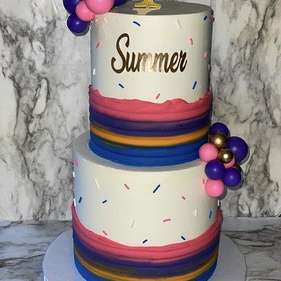 2 Tiered 6 & 8 Inch Cake