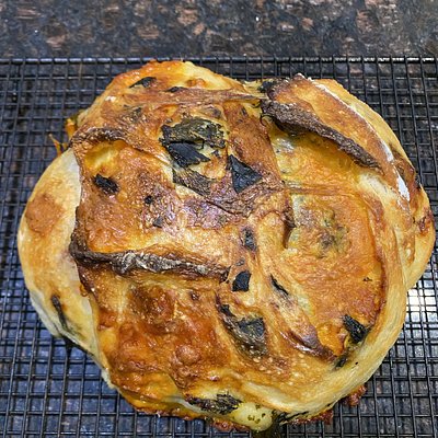 Green Chili & Cheese Sourdough Bread 