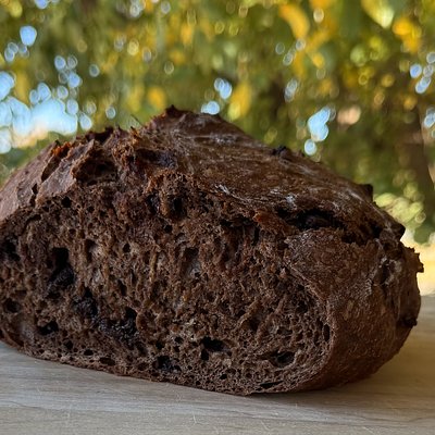 Double Chocolate Sourdough Discard Artisan Bread Boule