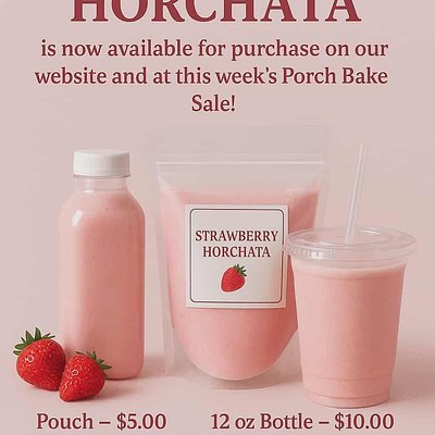 12oz Bottle Of Strawberry Horchata