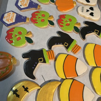 Halloween Glazed Sugar Cookies