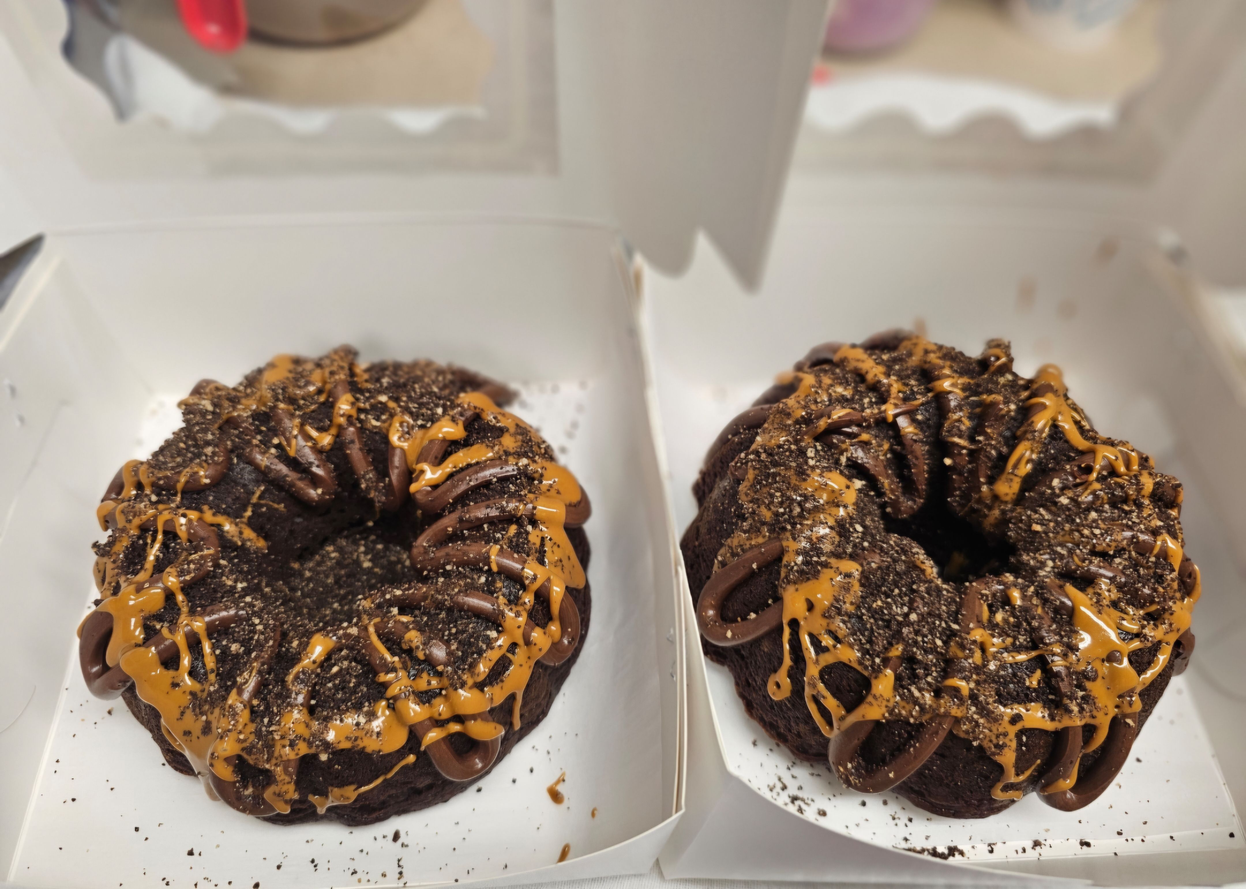 Chocolate biscoff peanut butter Bunt Cake 