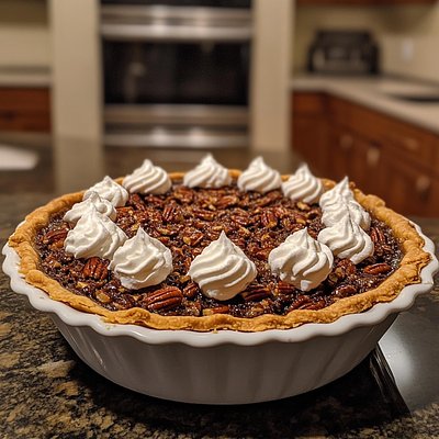 Bourbon Chocolate Pecan Pie 8” In 