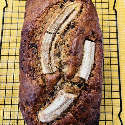 Banana Bread With Walnuts And Chocolate Chips