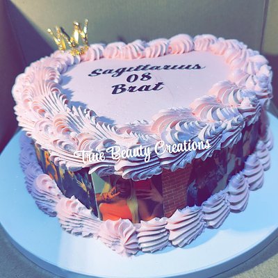 Single Layer Heart Cake 