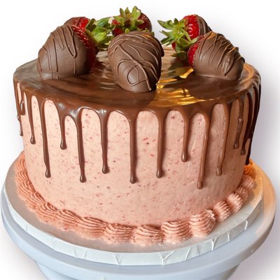 Chocolate Covered Strawberry Cake (Gourmet Item)