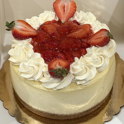 6” NY Style with Strawberry Topping