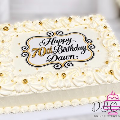 Quarter Sheet One Layer Cake  (Please Please Read Cake Description)