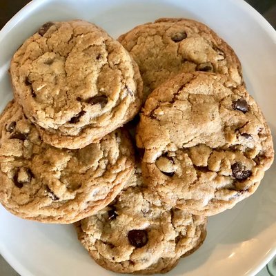 Brown Butter Bakery-Style Sourdough Chocolate Chip Cookies