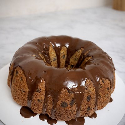 Dark Chocolate Chip Bundt Cake