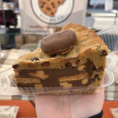 Peanut Butter Cup Cookie Pie Slice