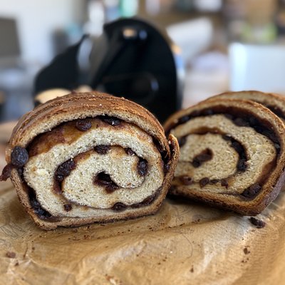 Cinnamon Raisin Sourdough Brioche Loaf