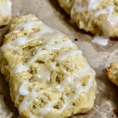 Scones - Lime Cardamom With Lime Glaze
