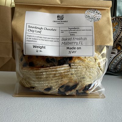 Chocolate Chip Sourdough Bread 
