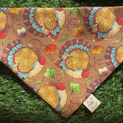 Scrunchie Bandana Thanksgiving Turkeys
