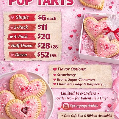 Heart Shaped Home Made Pop Tarts 